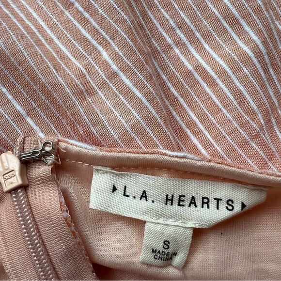 LA Hearts PEACHY Orange White Stripe Cutout Mini Dress Sz S new with tag🏷 - Picture 10 of 12
